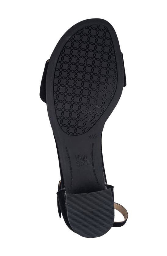 Ara Pauline Block Heel Sandal In Black Kid Suede