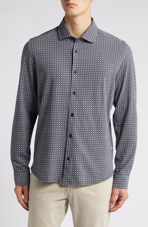 Sealskinz Halvergate Stretch Organic Cotton Button-up Shirt In Navy