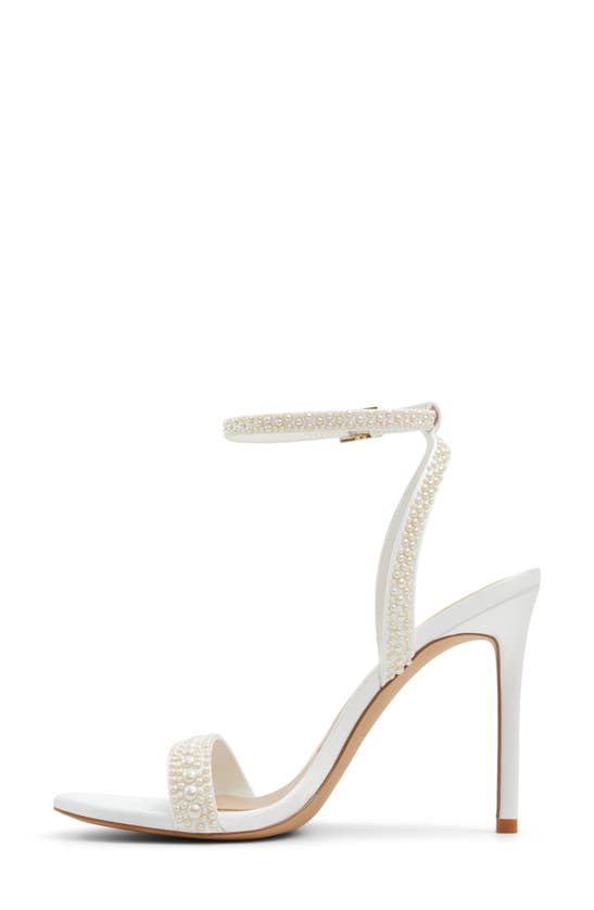 Shop Aldo Perlea Ankle Strap Sandal In White