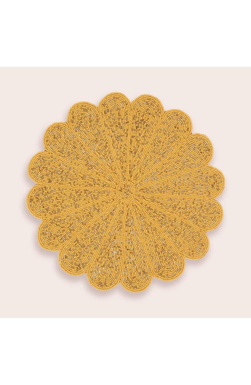 Tiramisu Sunshine Beaded Placemat In Yellow