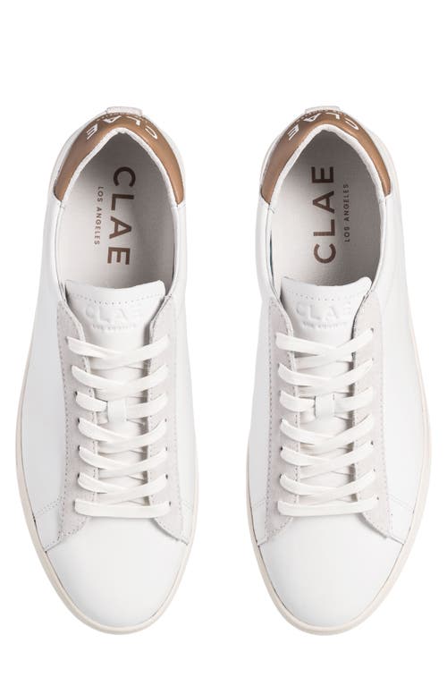 Shop Clae Bradley California Sneaker In White/camelleather