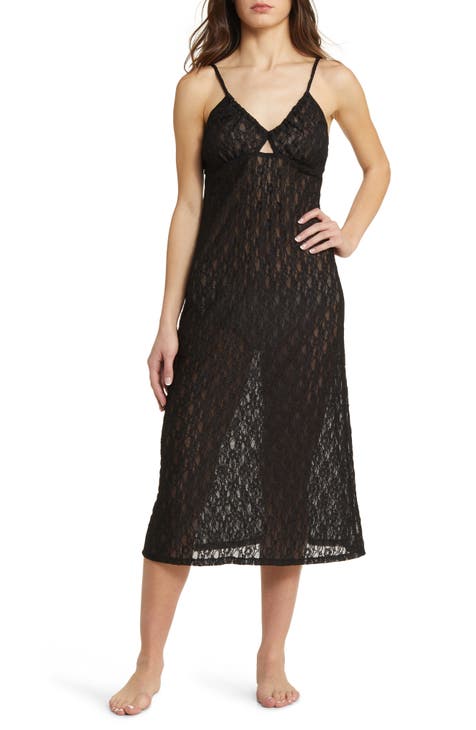 Cutout Lace Nightgown