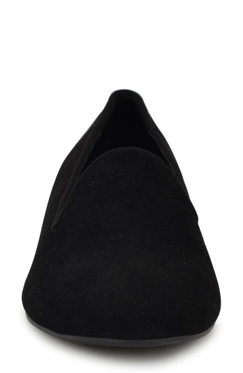 Nine West Renold Loafer In Black Suede