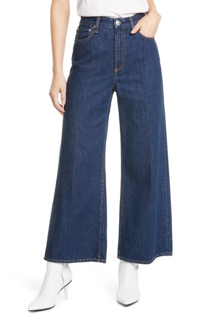 RAG & BONE RUTH SUPER HIGH WAIST CROP WIDE LEG JEANS,WDD19F2646K3CA