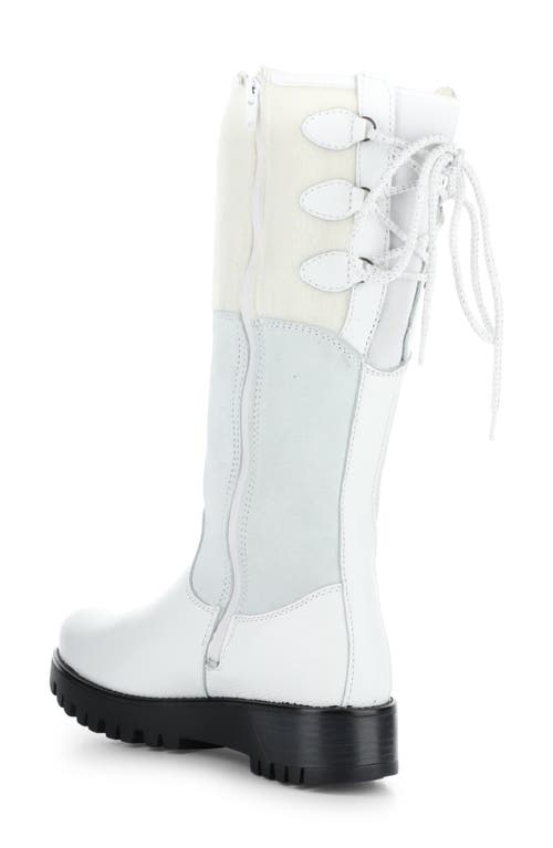 Shop Bos. & Co. Goose Primaloft® Waterproof Boiled Wool Mid Calf Boot In White/ice/marble Rio