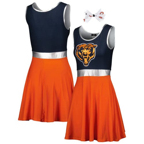 JERRY LEIGH Women's Navy/Orange Chicago Bears Game Day Costume Dress Set