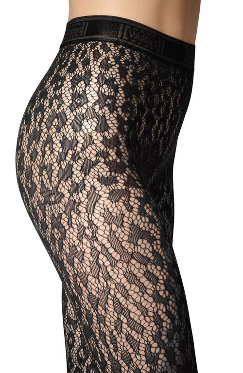 Wolford Leo Lace Tights In Black
