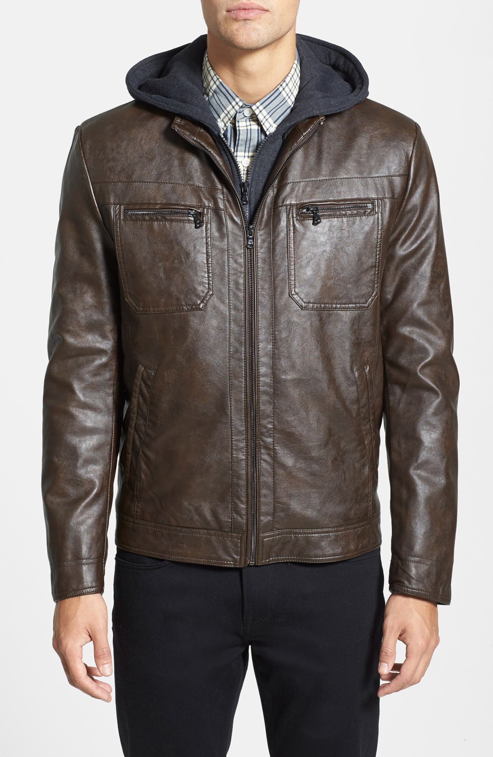Kenneth Cole Reaction Faux Leather Er Jacket Nordstrom