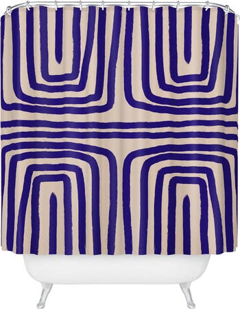 Blue Introspection Shower Curtain