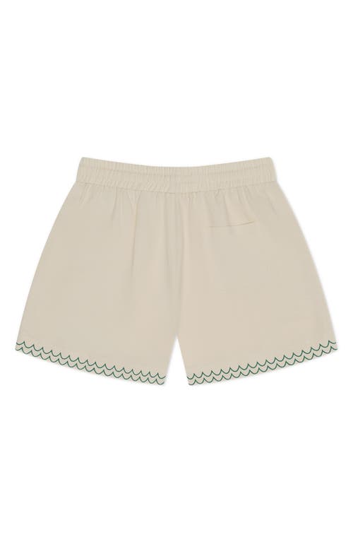 Mavrans Embroidered Organic Cotton Drawstring Sorts In White Multi