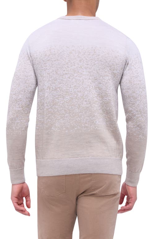 BUGATCHI BUGATCHI PATTERN CREWNECK MERINO WOOL SWEATER 