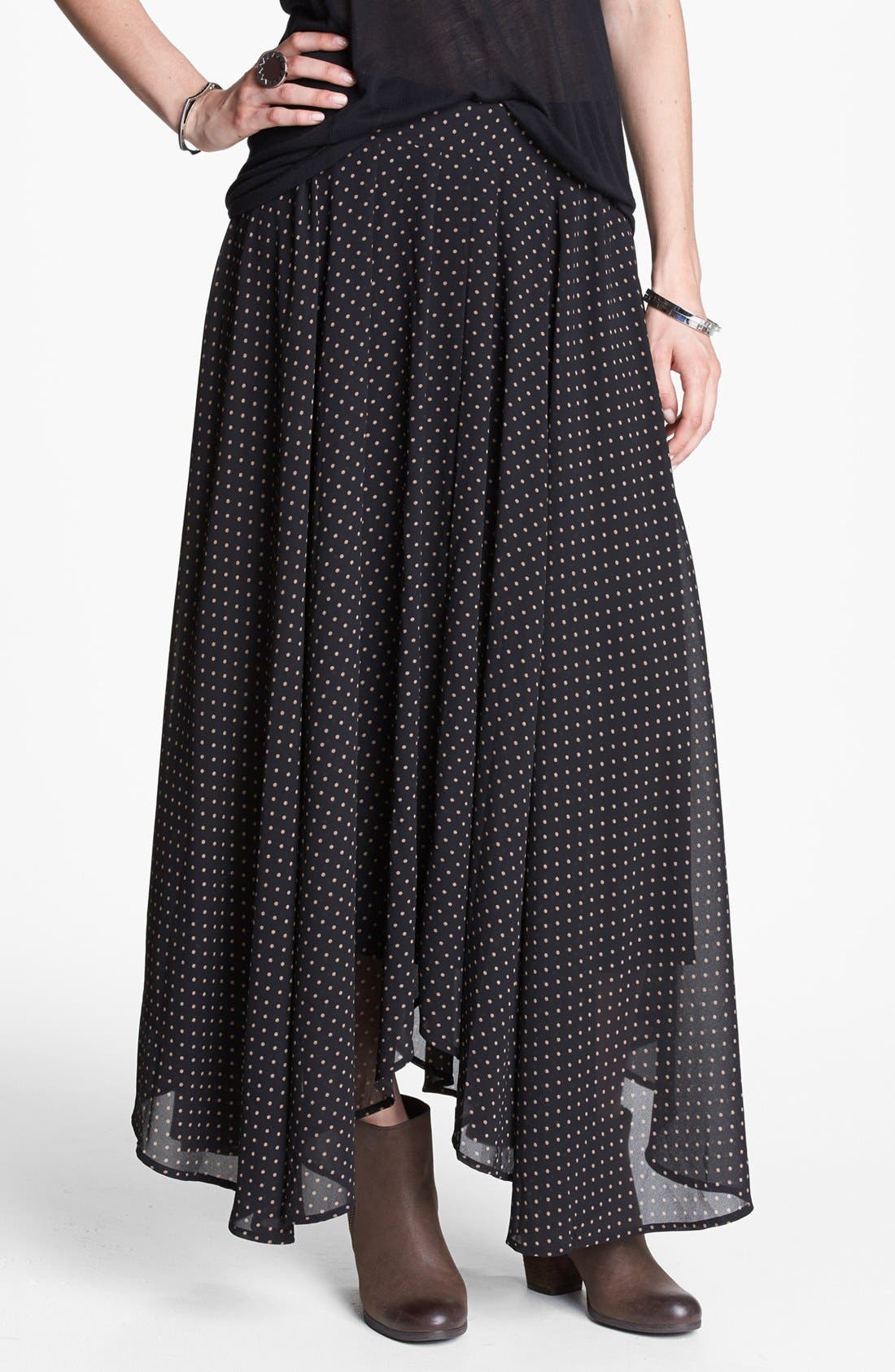 free people polka dot skirt