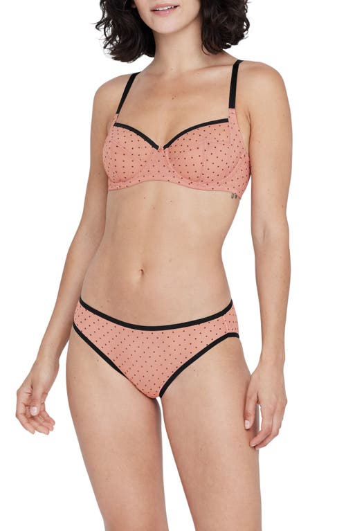 Shop Skarlett Blue Spellbound Underwire Full Coverage Bra In Rose/dot