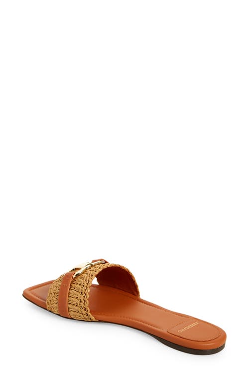 Shop Ferragamo Leah Gancio Slide Sandal In Cognac