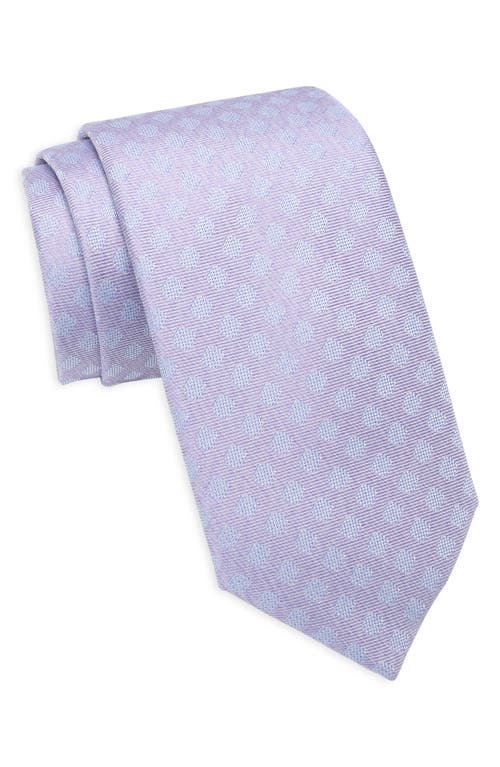 Colebrook Geometric Silk Tie in Purple