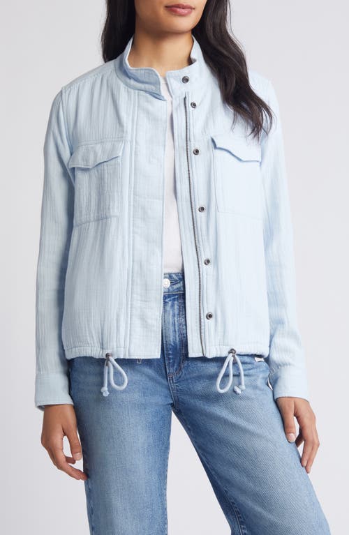 Caslonr Caslon(r) Cotton Gauze Utility Jacket In Blue