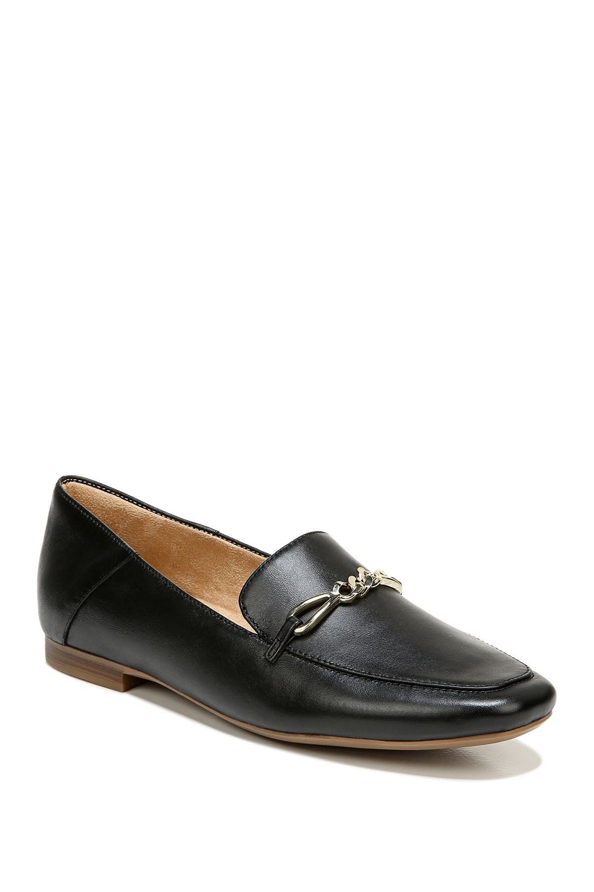 womens wide width leather loafers