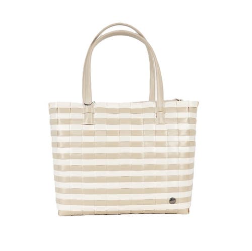 Shop Handed By Sunny Bay Recycled Plastic Weekender Bag In Pale Grey/pearl White