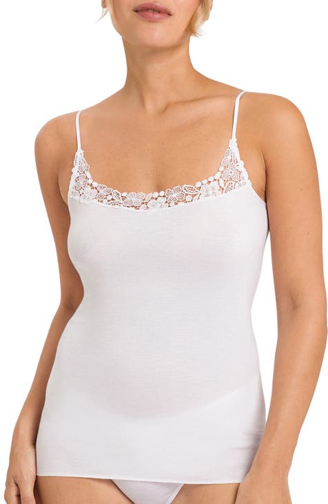 Rosemunde: Silk and Lace Camisole with Lace Trim at Bottom (Many Colours)
