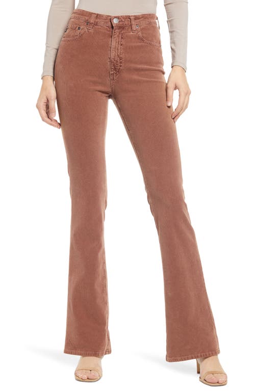 Ag Alexxis High Waist Bootcut Jeans In Sulfur Dark Walnut