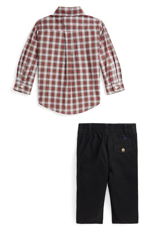 Shop Ralph Lauren <br />plaid Button-up Shirt & Pants Set (baby)<br /><br /> In Red/white Multi