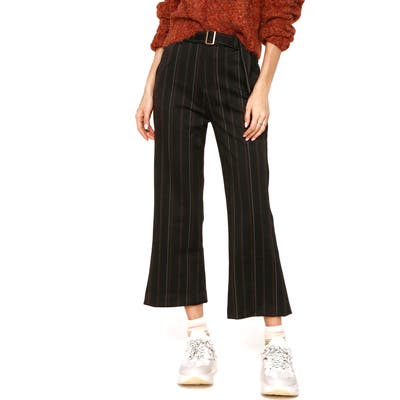 Heartloom Jaden High Waist Flare Leg Crop Pants, Black