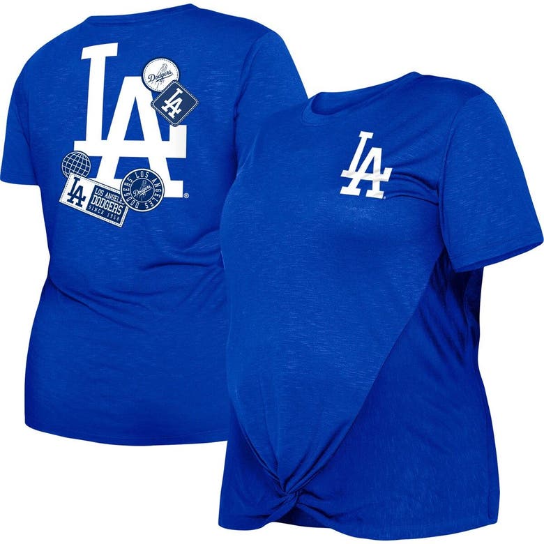 New Era Royal Los Angeles Dodgers Plus Size Two Hit Front Knot T Shirt Modesens 5297