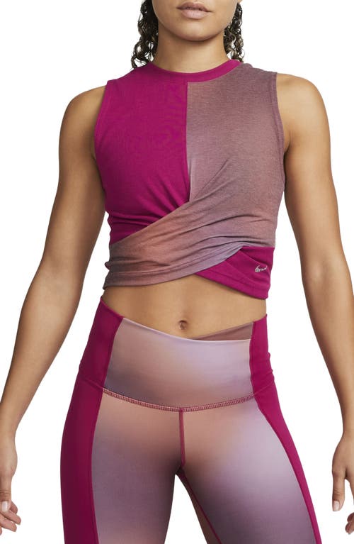 Nike Dri-FIT Twist Front Tank in Dark Beetroot/Dynamic Berry at Nordstrom, Size Small