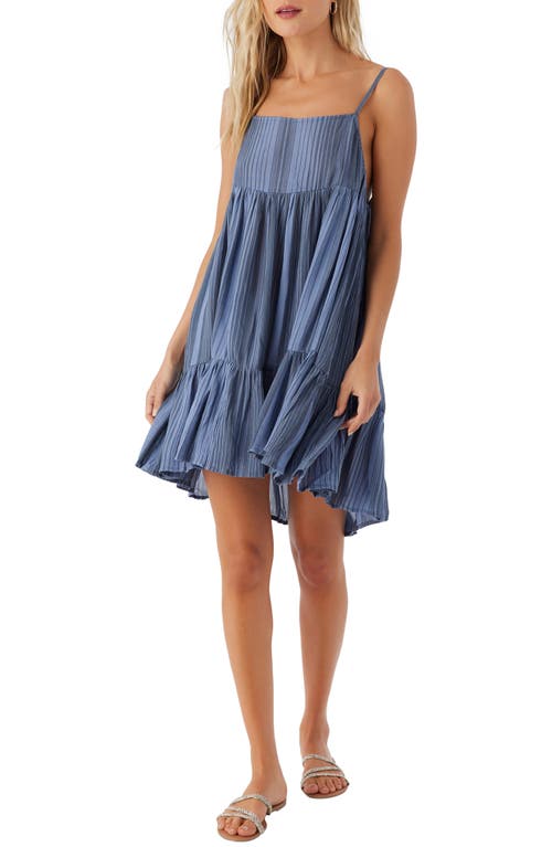 Rilee Stripe Cover-Up Dress in Slate