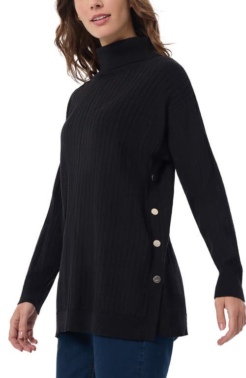 Shop Jones New York Turtleneck Rib Sweater In Jones Black