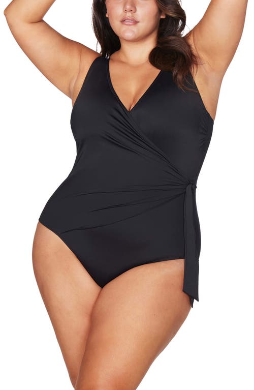 Hues Hayes D- & DD-Cup Underwire One-Piece Swimsuit in Black