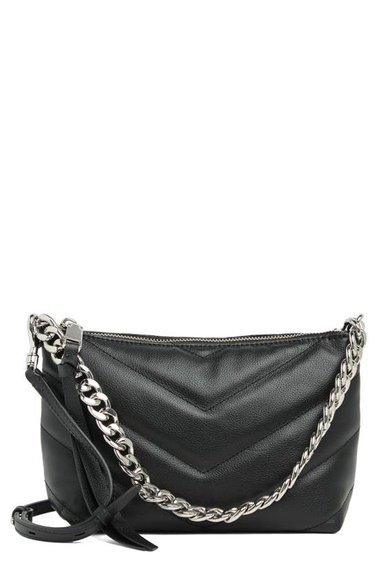Rebecca Minkoff Edie Leather Crossbody Bag In Black