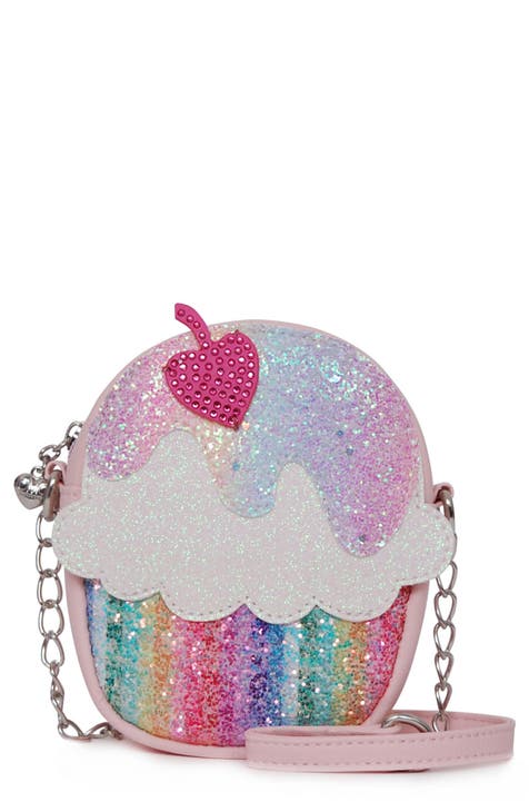 Girl's Rainbow Crossbody Purse By OMG Sparkly Glitter