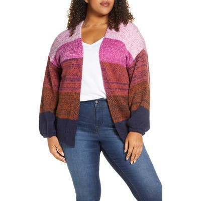 Plus Size Bp. Blouson Sleeve Ombre Cardigan, Blue