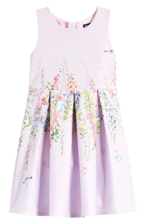 Kids' Floral Pleated Party Dress (Toddler & Little Kid)