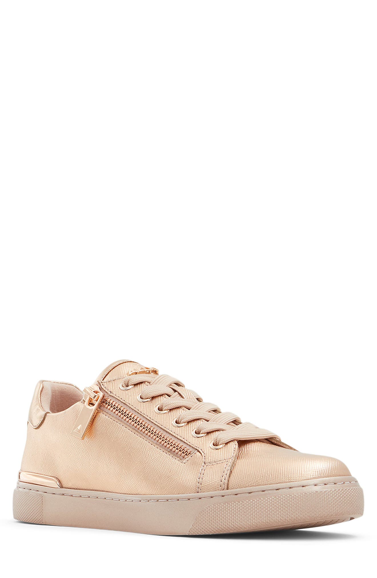 aldo rose gold sneakers