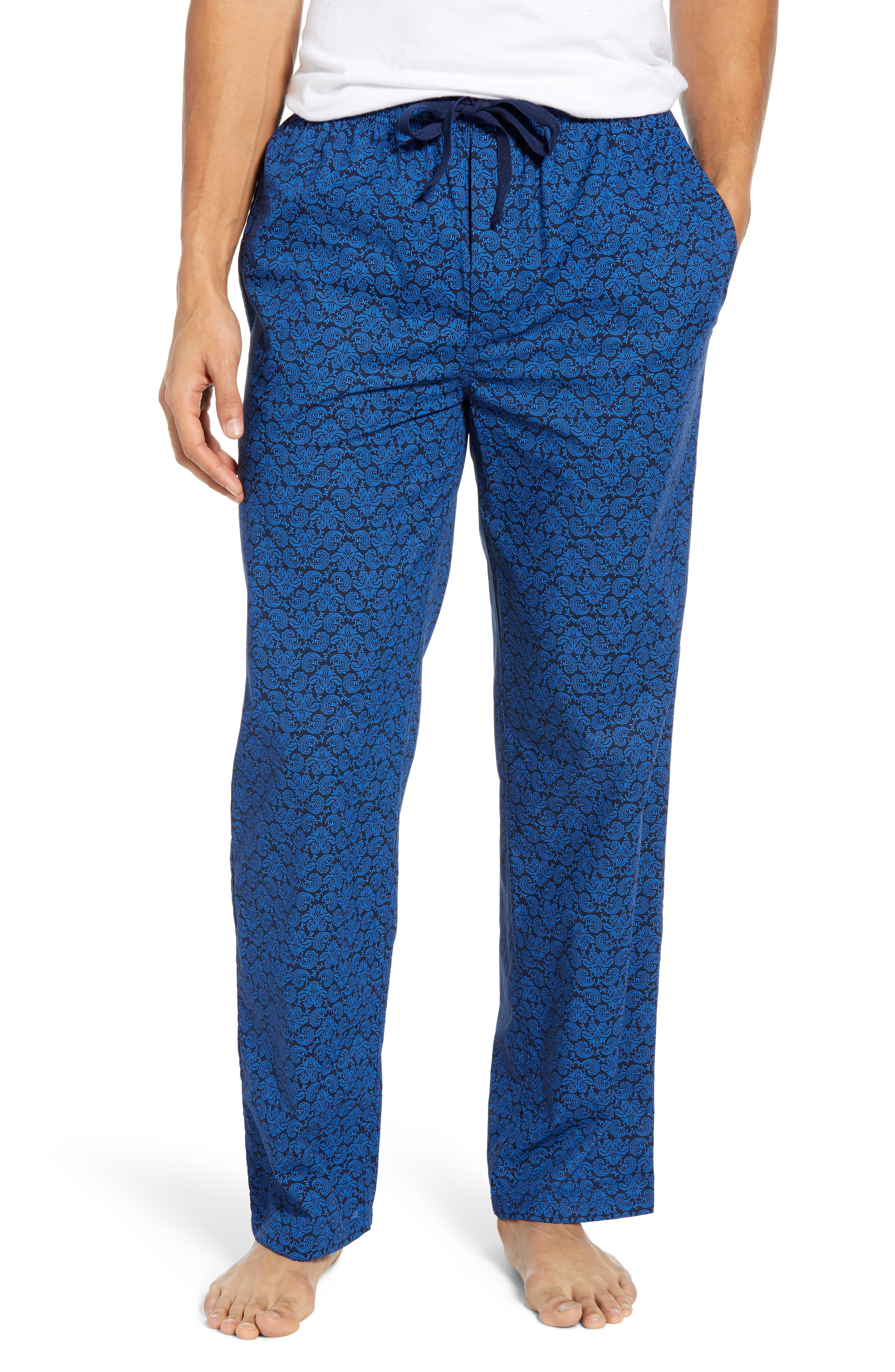 Nordstrom Shop Poplin Pajama Pants, Blue