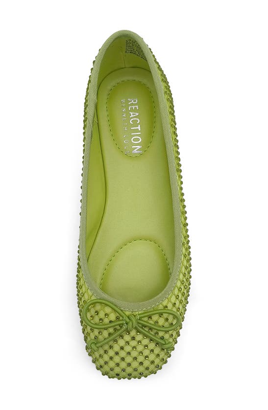 Reaction Kenneth Cole Elstree Mesh Ballet Flat In Lime
