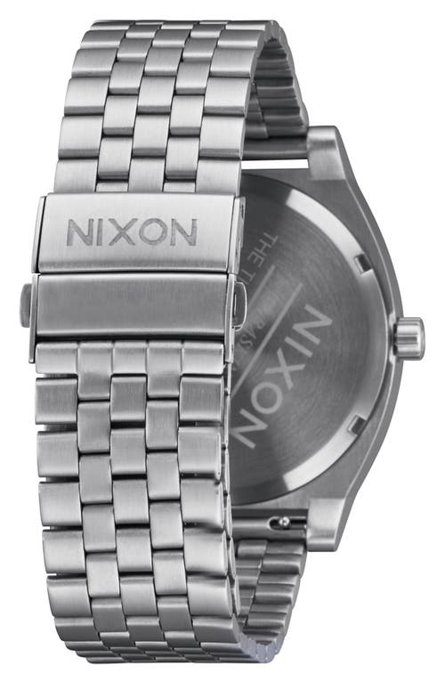 Shop Nixon Time Teller Solar Bracelet Watch, 40mm In Silver/dusty Blue Sunray