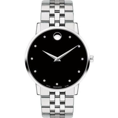 Movado Museum Diamond Bracelet Watch, 40Mm