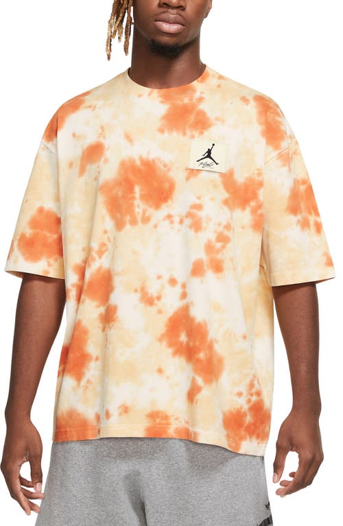 Jordan Essentials Statement Tie Dye Oversize T-shirt In Orange