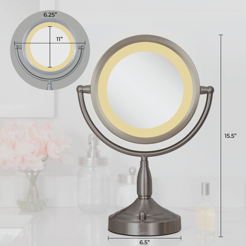 ZADRO ZADRO LIGHTED MAKEUP MIRROR WITH 8X/1X MAGNIFICATIONS 