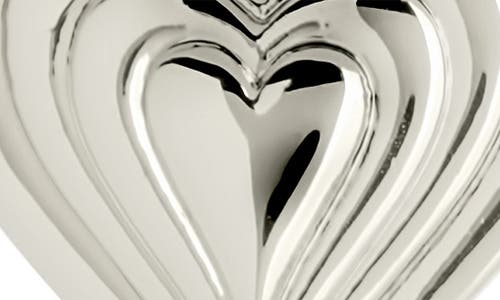 Sterling Forever Beating Heart Linear Drop Earrings In Silver