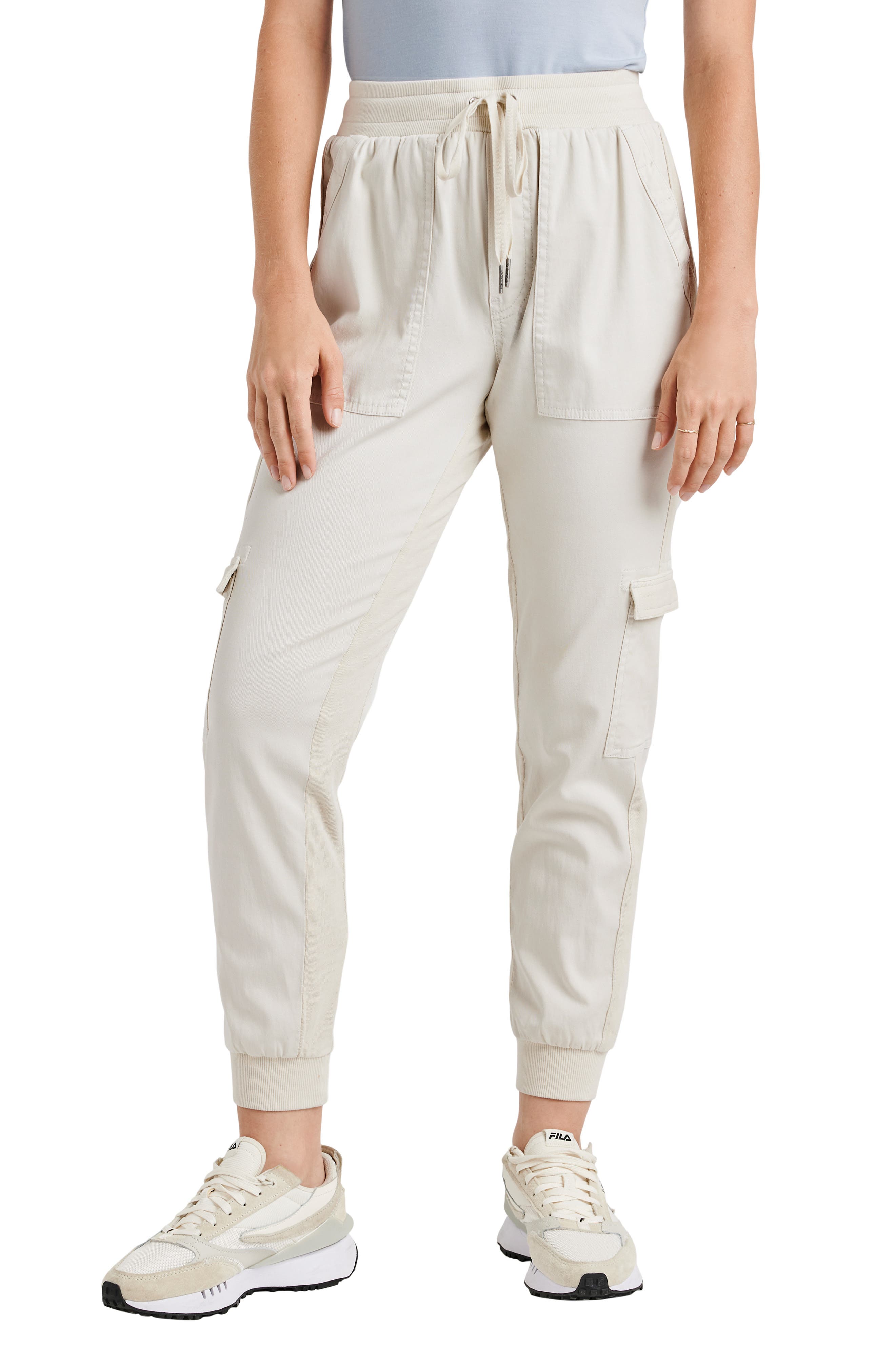 Splendid Jaclyn Drawstring Waist Joggers In Pale Oak