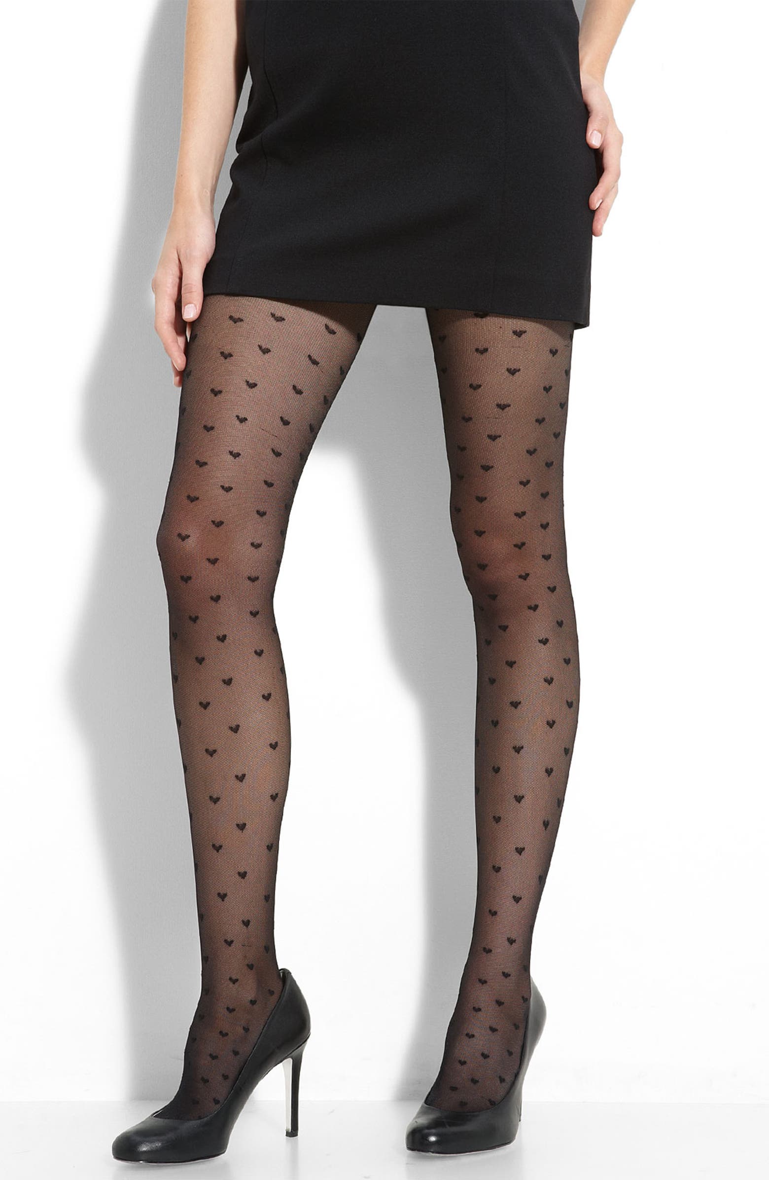 Nordstrom Heart Patterned Sheer Tights Nordstrom