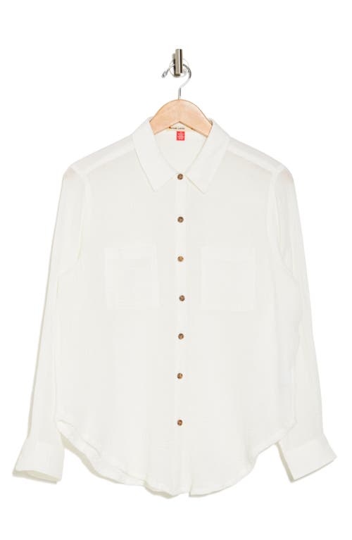 Marine Layer Reese Cotton Button-up Shirt In White
