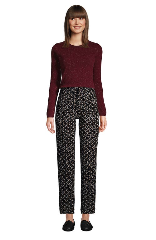 Lands' End Cashmere Sweater In Rich Burgundy Donegal
