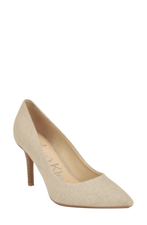 Calvin Klein Gayle Pointed Toe Pump Light Natural at Nordstrom,