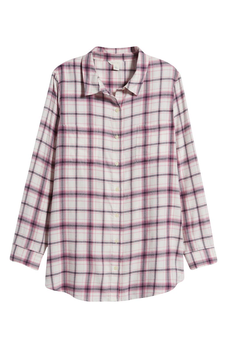 Caslon® Plaid Tunic Shirt | Nordstrom