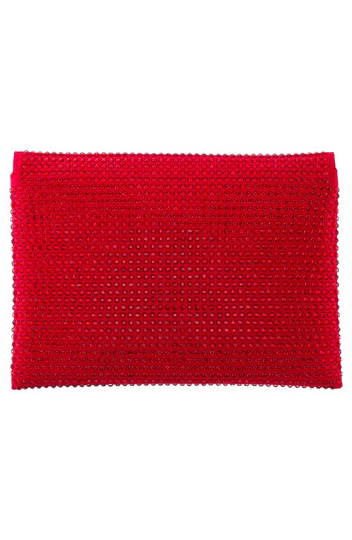 Shop Nina Lorna Embellished Envelope Clutch In Red Rouge